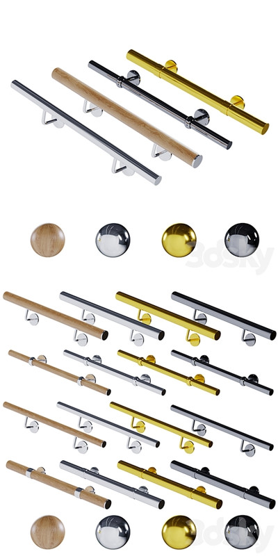 Wall-mounted handrails